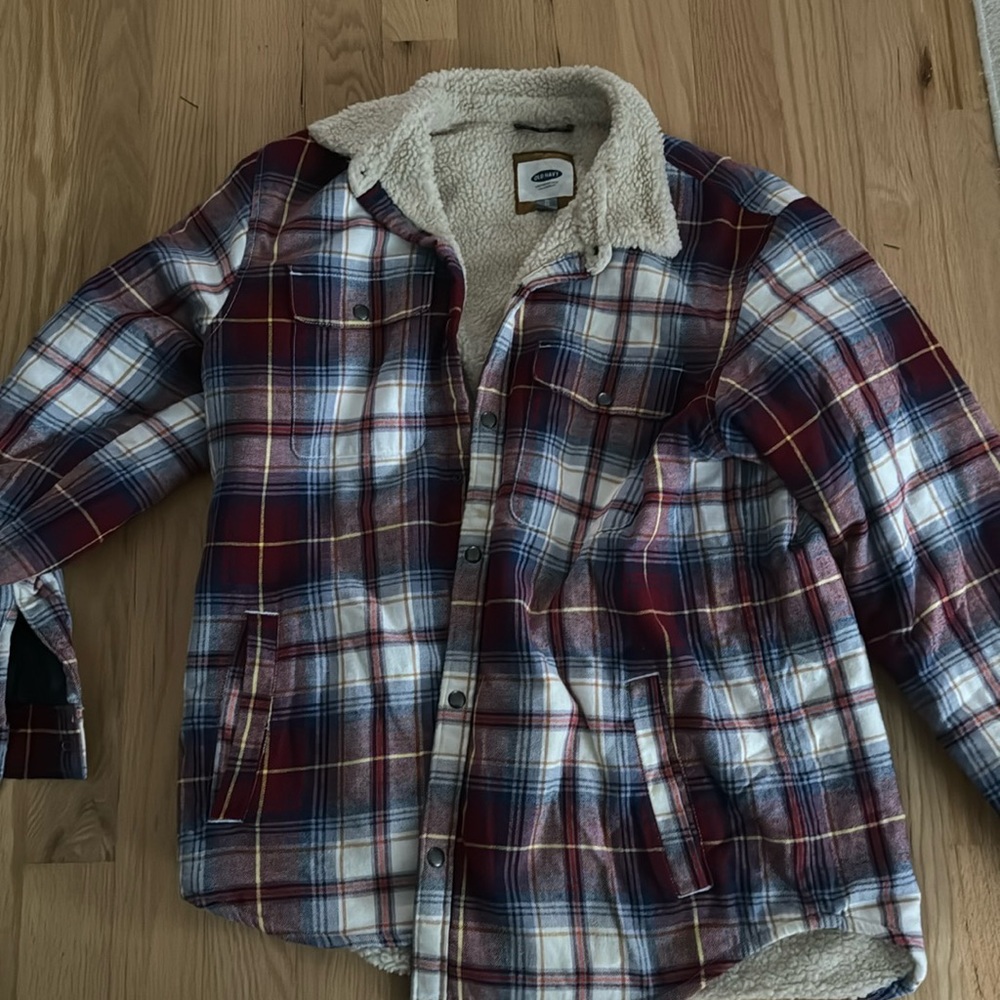 Sherpa men’s shacket jacket old navy men’s XL TALL